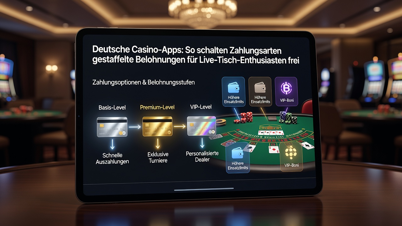 Live-Tischspieler in einer deutschen Casino-App mit gestaffelten Belohnungen