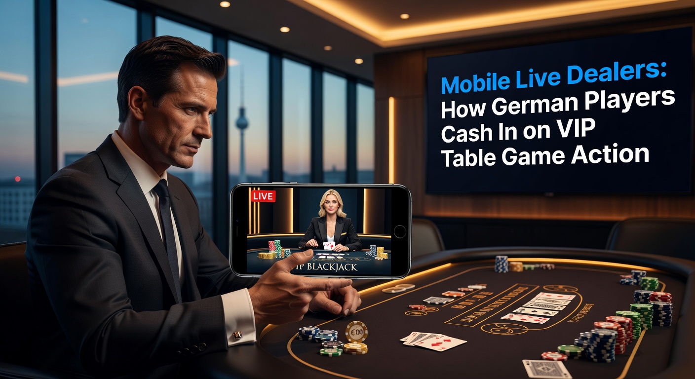 Dealer an einem mobilen Live-Tisch mit VIP-Atmosphäre, umgeben von High-Stakes-Spielern auf Smartphones