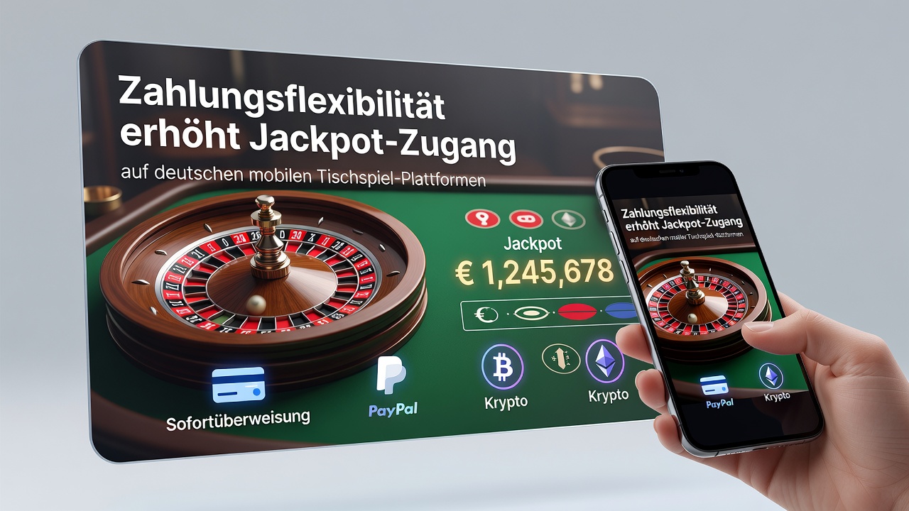 Mobile Tischspiel-Plattform mit flexiblen Zahlungsoptionen und Jackpot-Anzeige