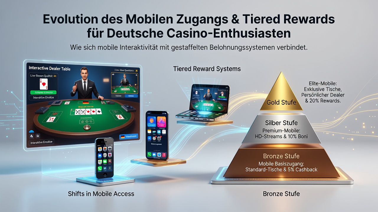 Mobile Live-Dealer-Tische auf Smartphones mit gestaffelten Belohnungen in deutschen Casinos